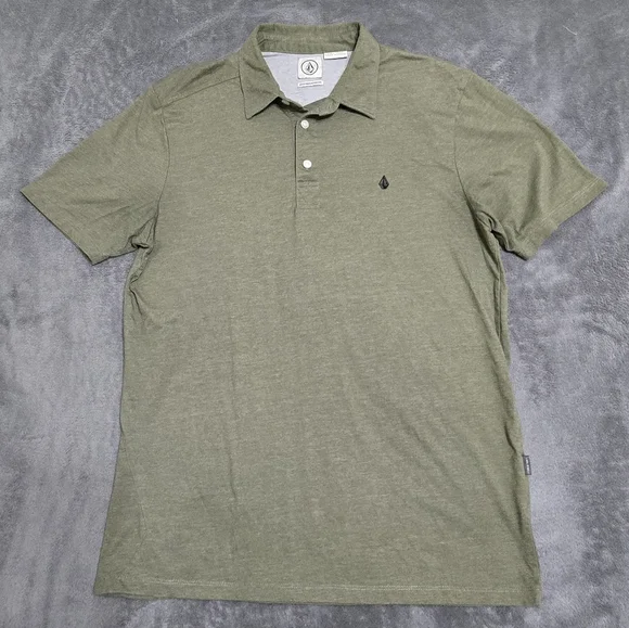 Volcom Green Polo Shirt - Picture 1 of 5